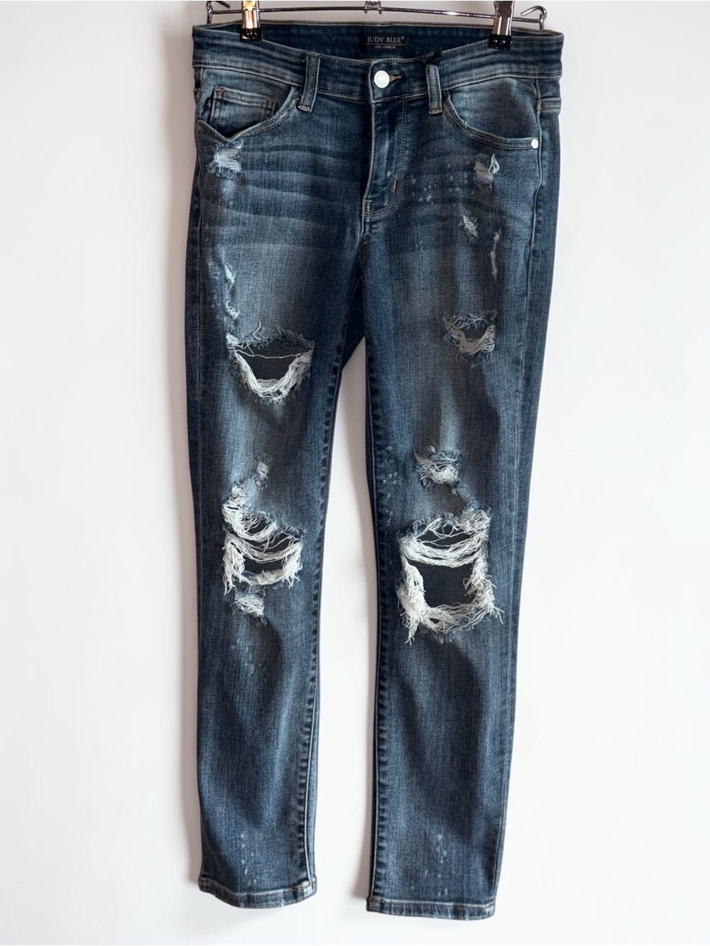 Judy Blue Distressed Boyfriend Fit Jeans Size 5/27 Stretchy